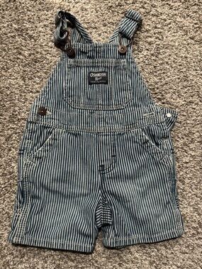 OshKosh B'gosh Navy and White Striped Baby Overalls